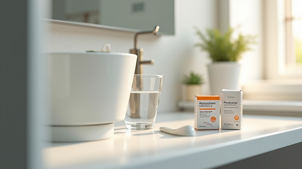 Un comprimé de Doliprane et une gélule d'amoxicilline côte à côte, symbolisant leur usage combiné et sûr.