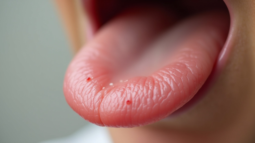 Consultation médicale pour lésion linguale