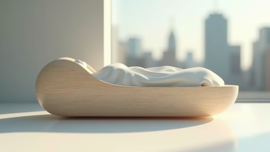 Intérieur d'une cabine de sommeil insonorisée avec éclairage doux