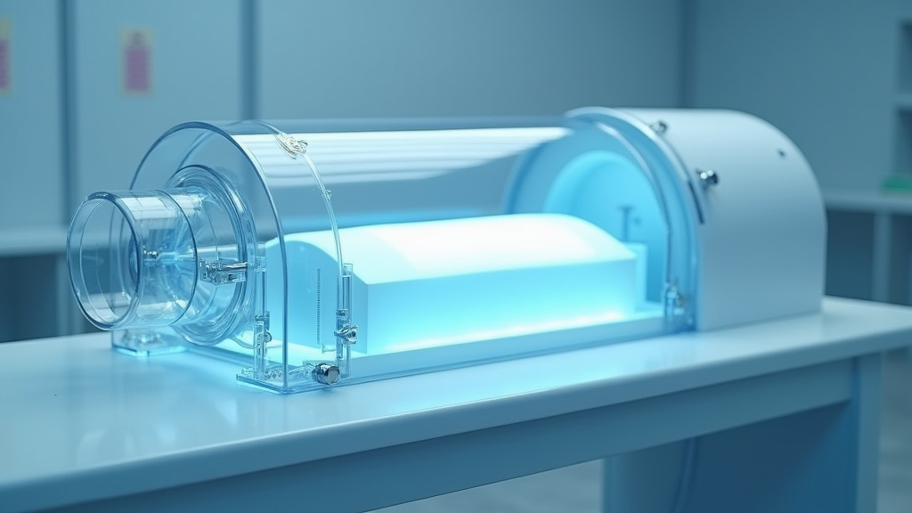 Médecin examinant un patient avant une séance d'oxygénothérapie hyperbare