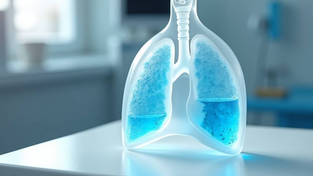 Un médecin examine une radiographie pulmonaire montrant une accumulation de liquide dans les poumons