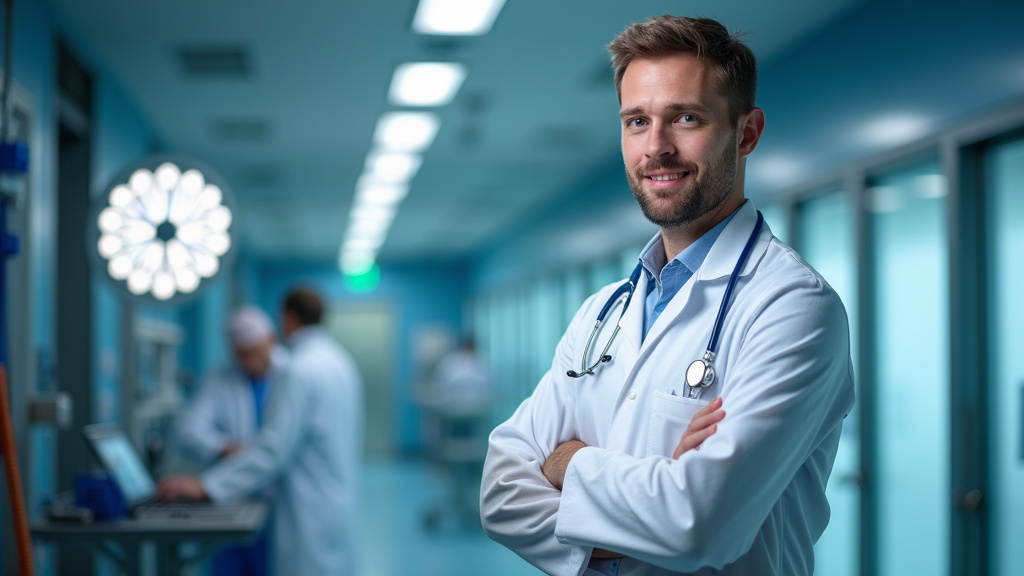 Ingénieur en génie médical travaillant sur un équipement médical avancé dans un laboratoire