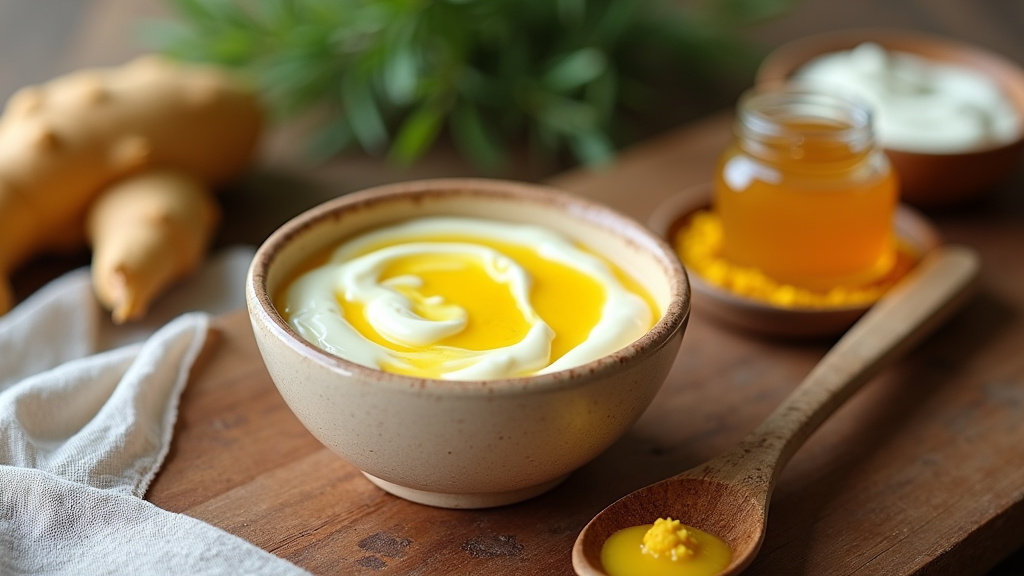 Application d'un masque visage maison sur la peau