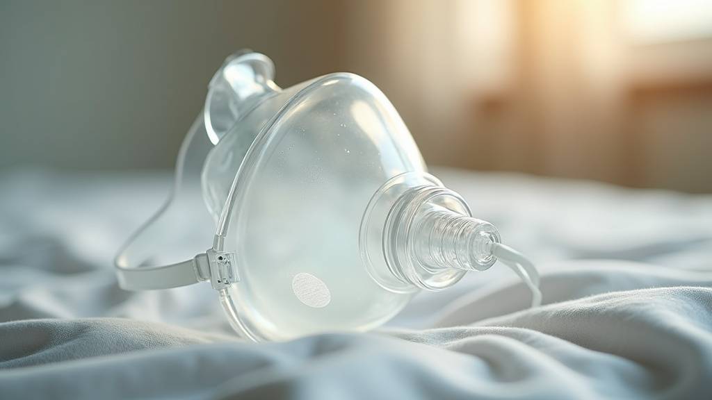 Illustration d'un patient recevant de l'oxygénothérapie médicale à domicile