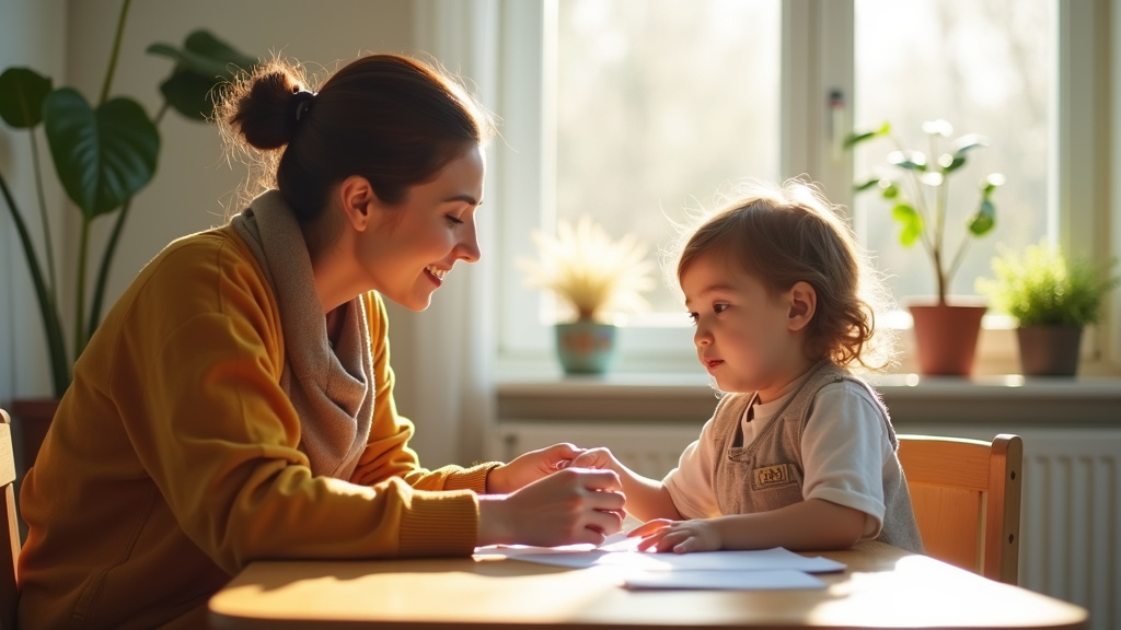 Orthophoniste en consultation avec un enfant dans un centre médical