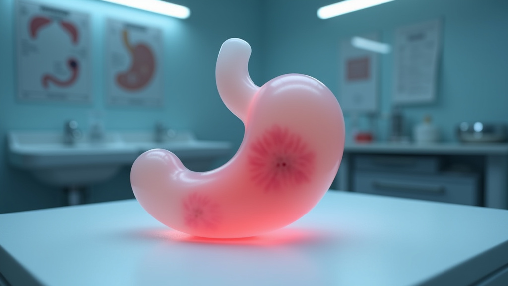 Schéma anatomique montrant les différents types d'ulcères gastroduodénaux