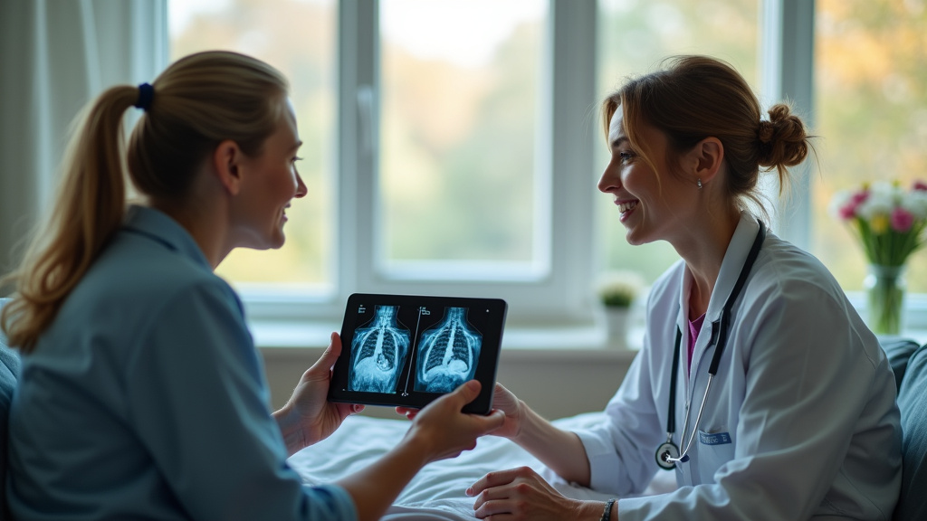 Oncologue en consultation avec des modèles anatomiques pour expliquer les différents types de cancers