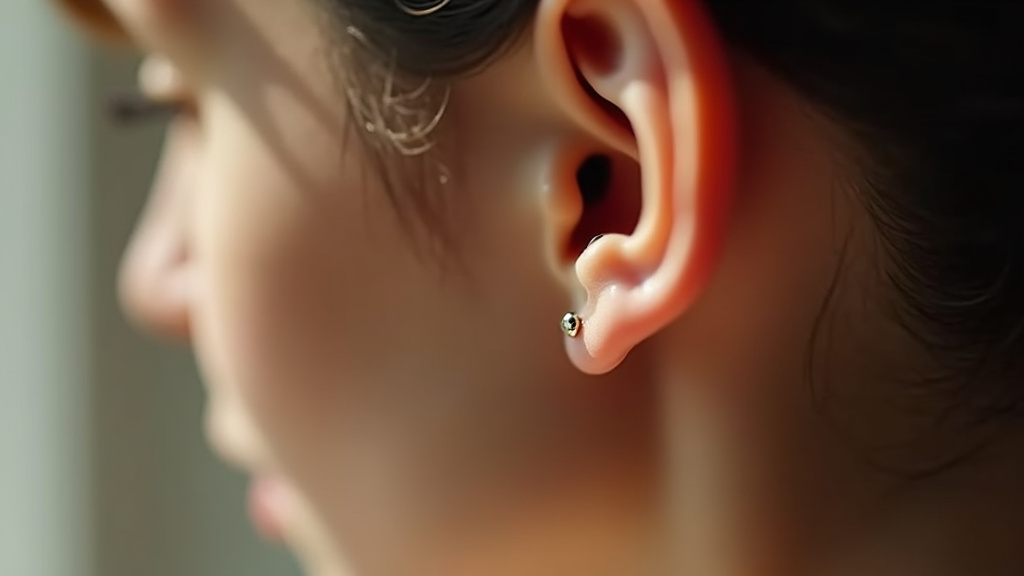Collection de bijoux pour piercing conch en titane et or, montrant la variété des styles