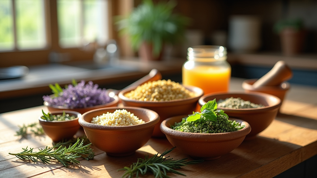 Personne cueillant des plantes médicinales dans la nature