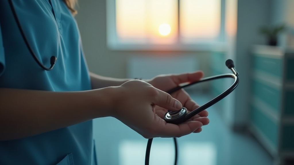 Équipe médicale discutant dans un hôpital