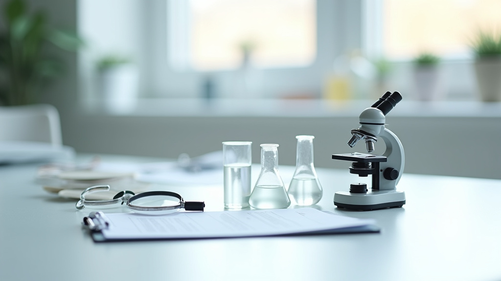 Technicien de laboratoire examinant des résultats sur écran informatique