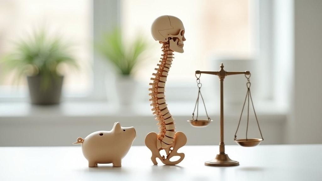 Ostéopathe examinant le dos d'un patient sur une table de consultation.