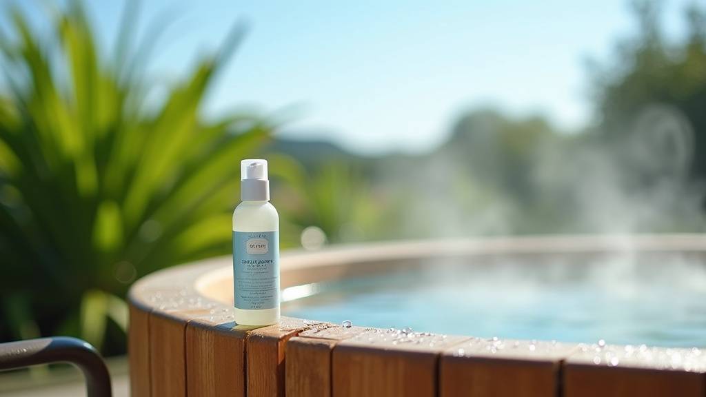 Baignoire spa extérieure avec eau cristalline et bulles d'oxygène actif